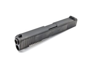 Glock 48 OEM slide in Silver PVD finish with front and rear serrations for Slimline concealed carry builds