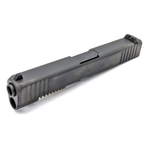 Glock 48 OEM slide in Silver PVD finish with front and rear serrations for Slimline concealed carry builds