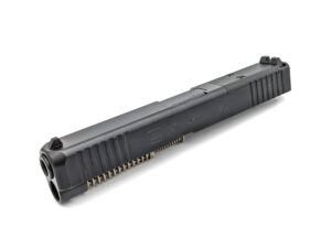 Glock 47 MOS OEM slide in Gen 5 nDLC finish with MOS optic cut, front and rear serrations, compatible with G47 and G19 Gen 5 frames