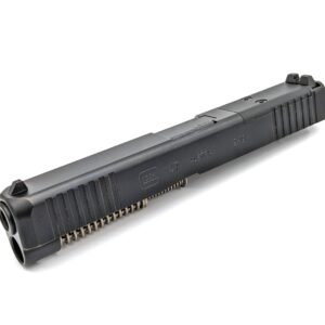 Glock 47 MOS OEM slide in Gen 5 nDLC finish with MOS optic cut, front and rear serrations, compatible with G47 and G19 Gen 5 frames