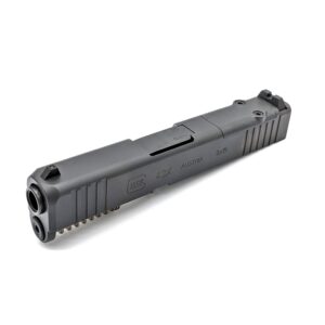 Glock 43X MOS slide — factory OEM Silver PVD finish, optic-ready for concealed carry